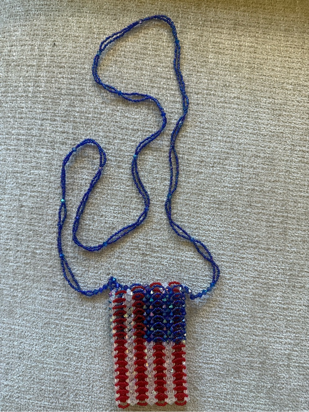 Vintage USA Flag Mini BEADED Bag Crossbody Purse 90’s pouch